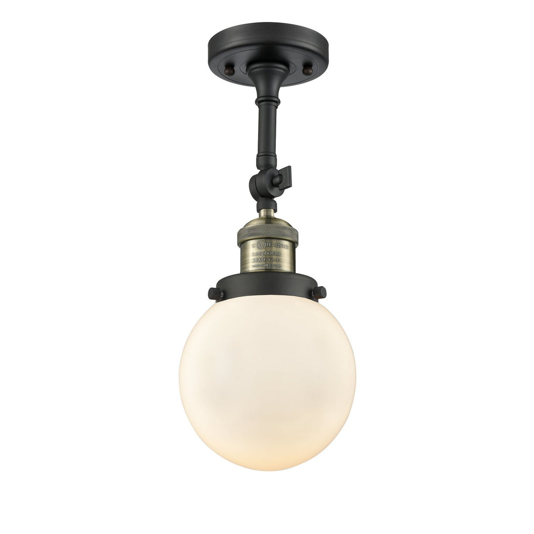 Innovations Franklin Restoration 201F-BAB-G201-6 Ceiling Light - Black Antique Brass