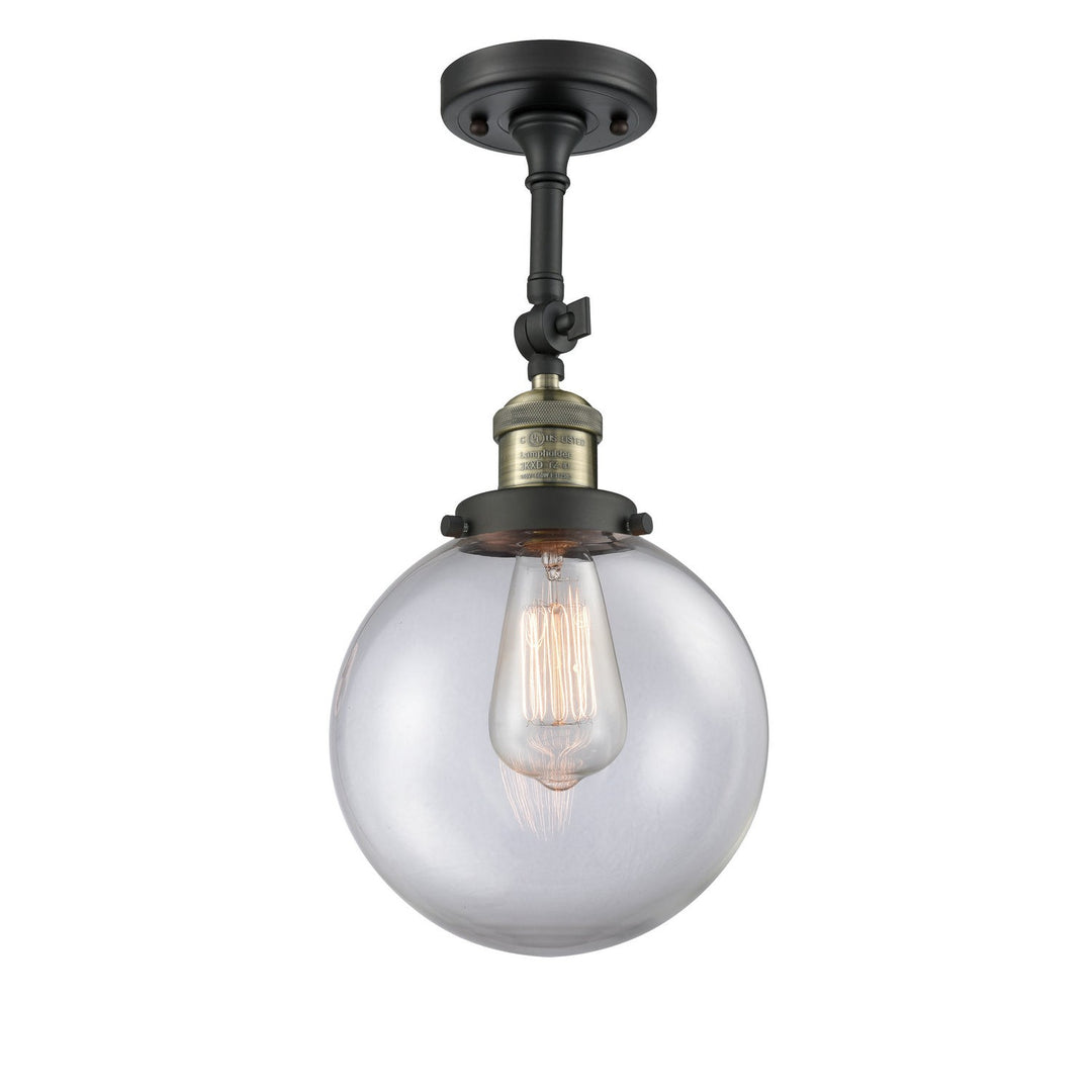 Innovations Franklin Restoration 201F-BAB-G202-8-LED Ceiling Light - Black Antique Brass