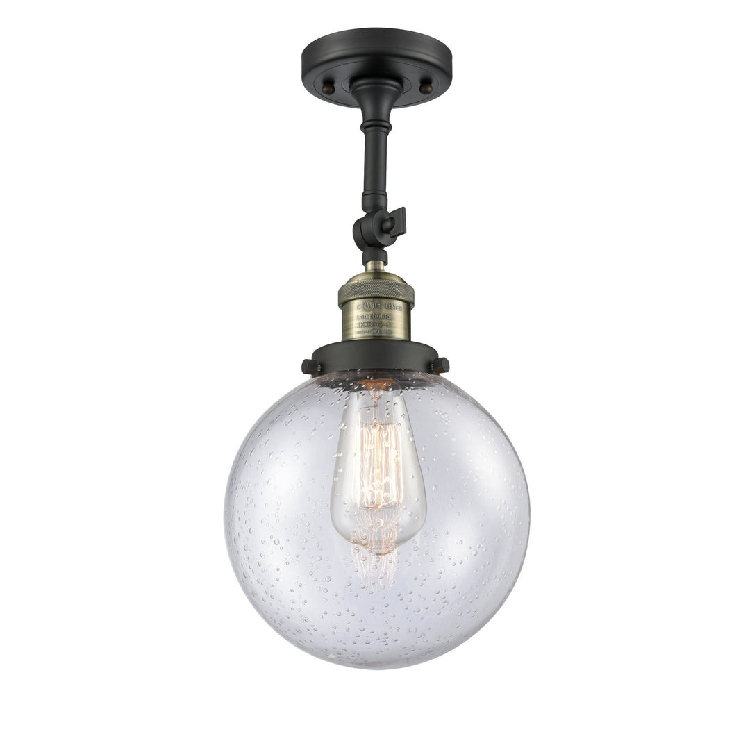 Innovations Franklin Restoration 201F-BAB-G204-8-LED Ceiling Light - Black Antique Brass