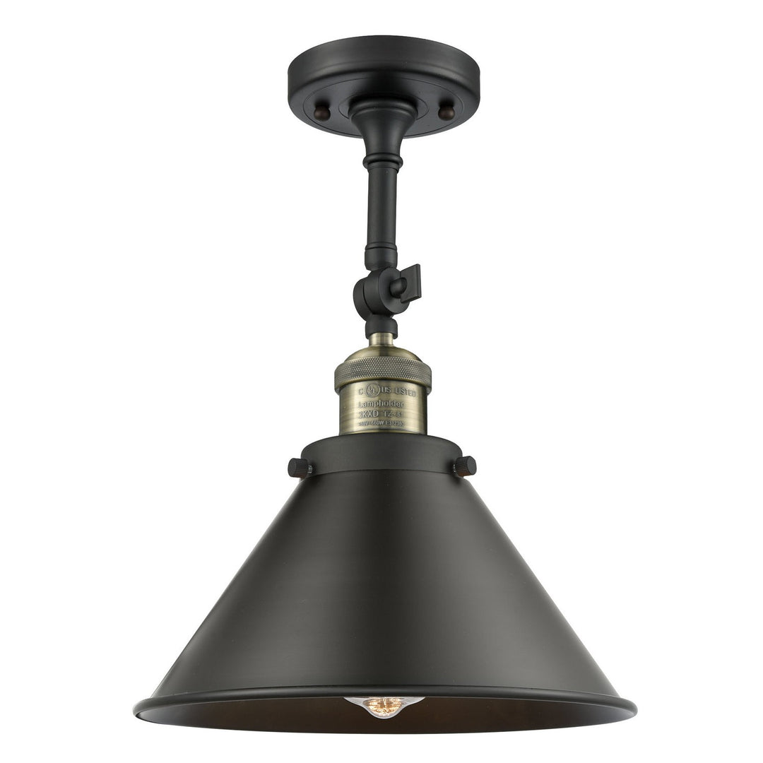 Innovations Franklin Restoration 201F-BAB-M10-BK Ceiling Light - Black Antique Brass