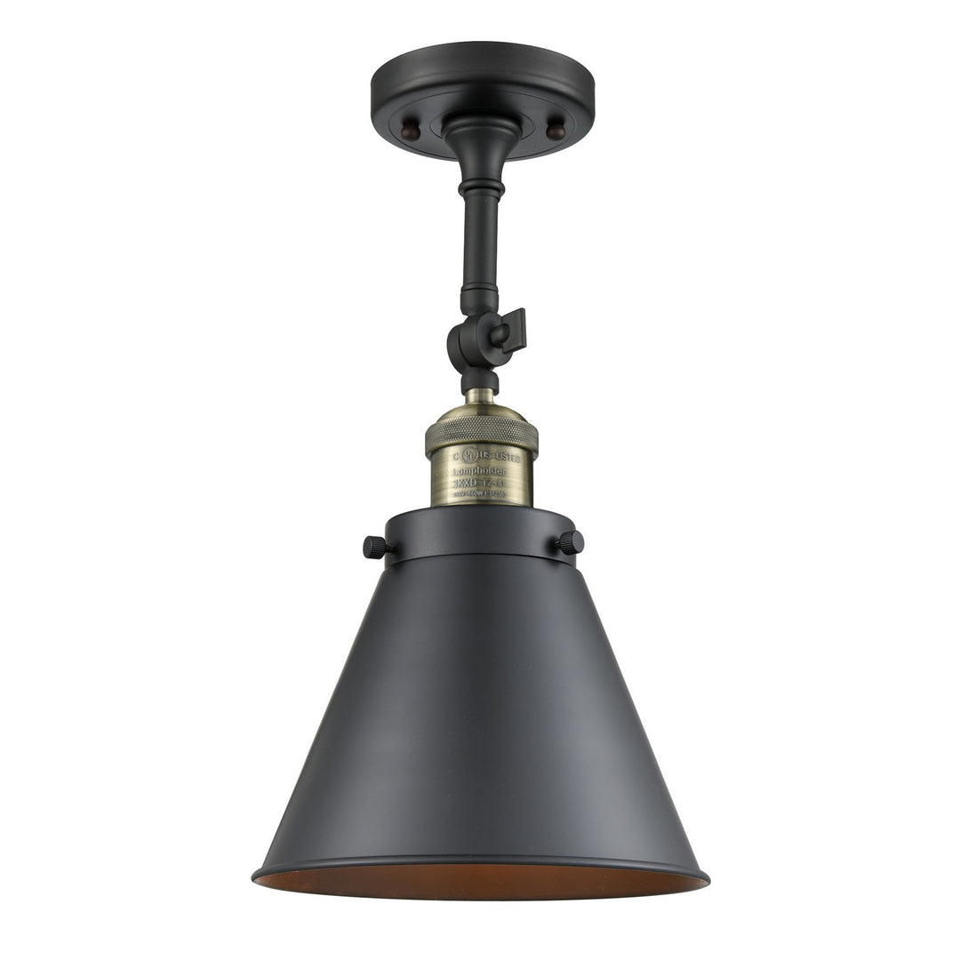 Innovations Franklin Restoration 201F-BAB-M13-BK Ceiling Light - Black Antique Brass