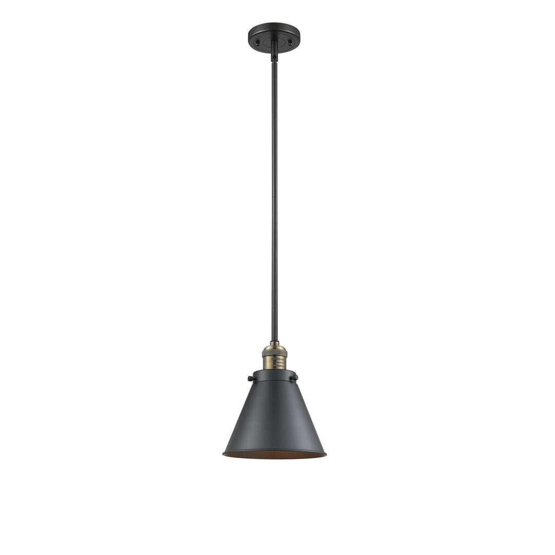 Innovations Franklin Restoration 201S-BAB-M13-BK Pendant Light - Black Antique Brass