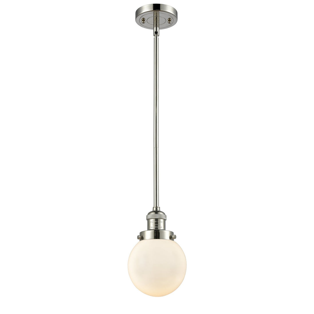 Innovations Franklin Restoration 201S-PN-G201-6-LED Pendant Light - Polished Nickel