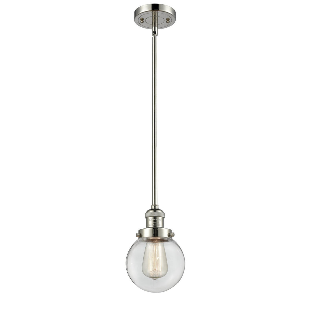 Innovations Franklin Restoration 201S-PN-G202-6-LED Pendant Light - Polished Nickel