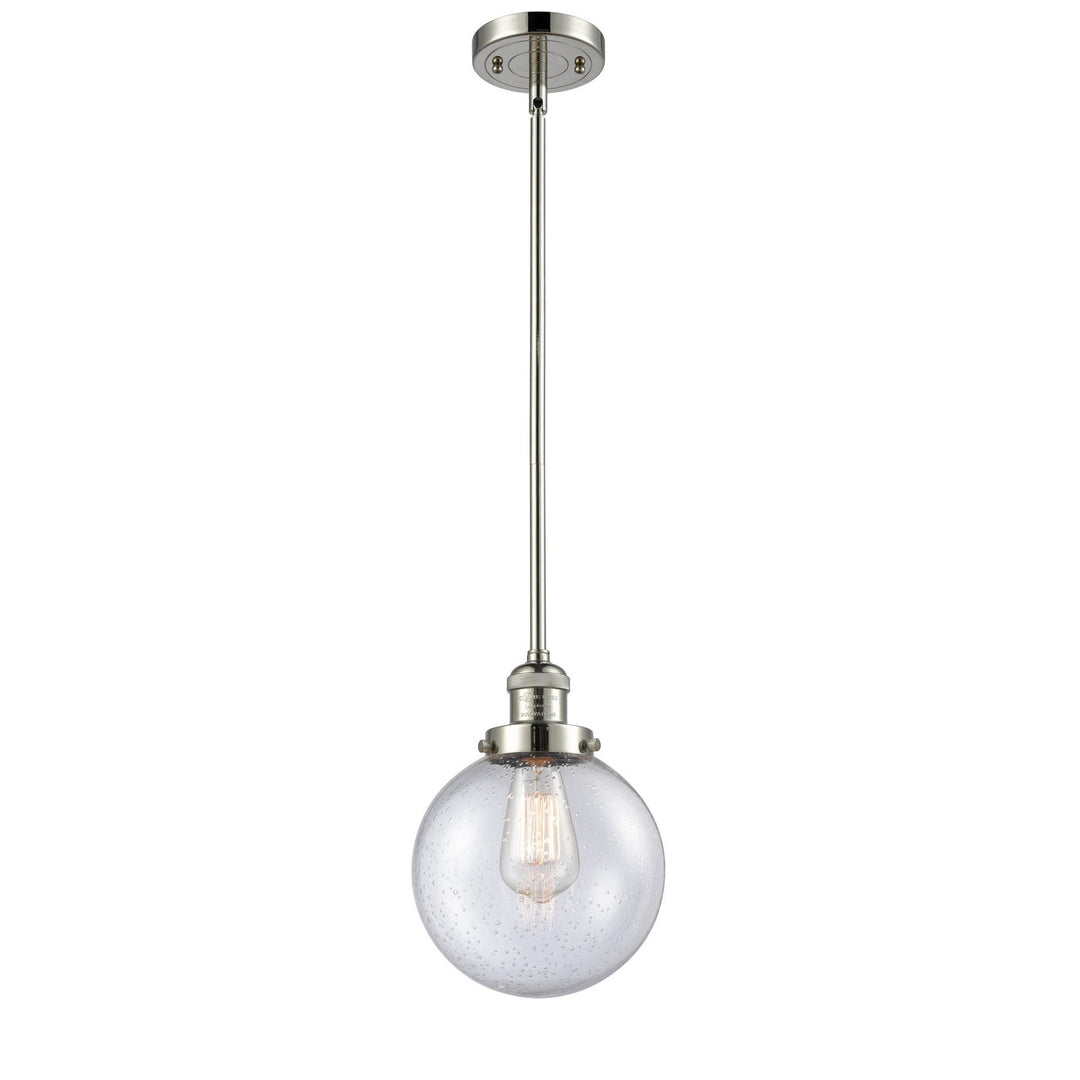 Innovations Franklin Restoration 201S-PN-G204-8-LED Pendant Light - Polished Nickel