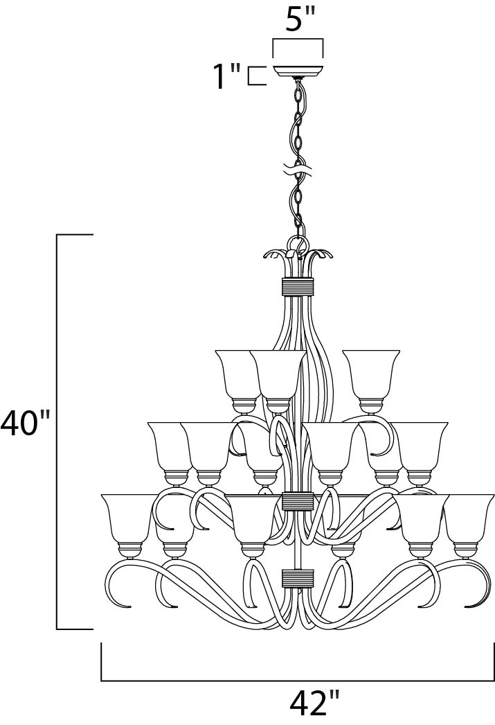 Maxim Basix 10129FTSN Chandelier Light - Satin Nickel