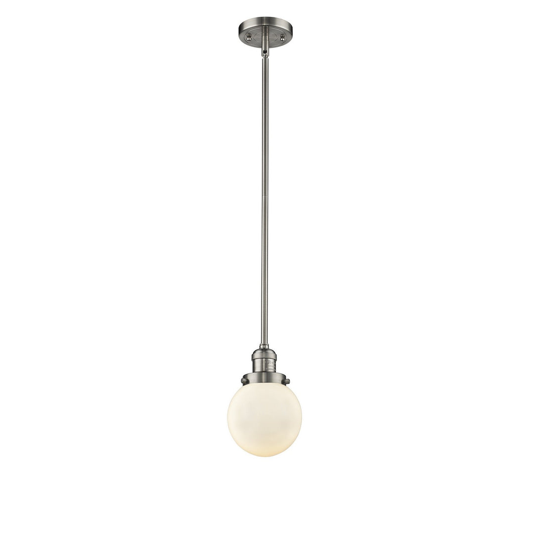 Innovations Franklin Restoration 201S-SN-G201-6-LED Pendant Light - Brushed Satin Nickel
