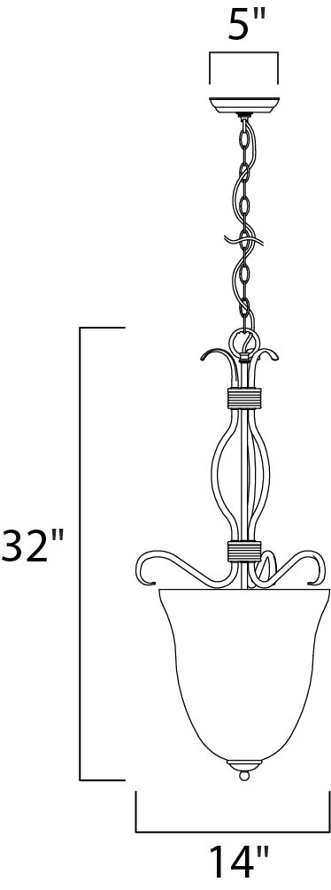 Maxim Basix 10131FTSN Pendant Light - Satin Nickel
