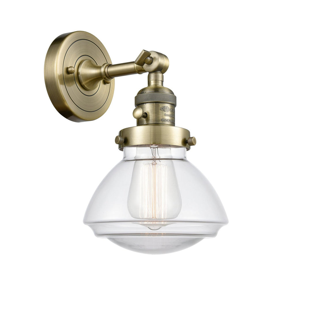 Innovations Franklin Restoration 203SW-AB-G322 Wall Sconce Light - Antique Brass