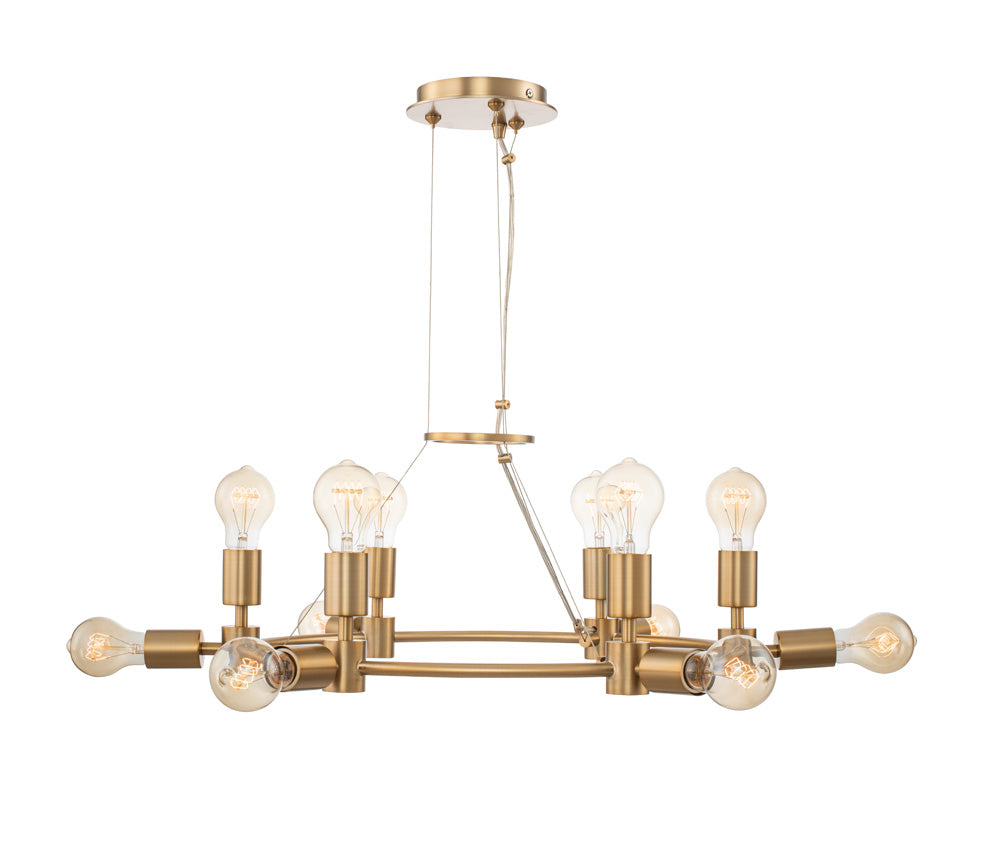 Kalco Union 512371WB Chandelier Light - Winter Brass