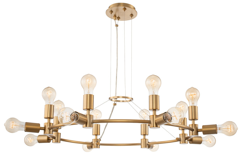 Kalco Union 512372WB Chandelier Light - Winter Brass