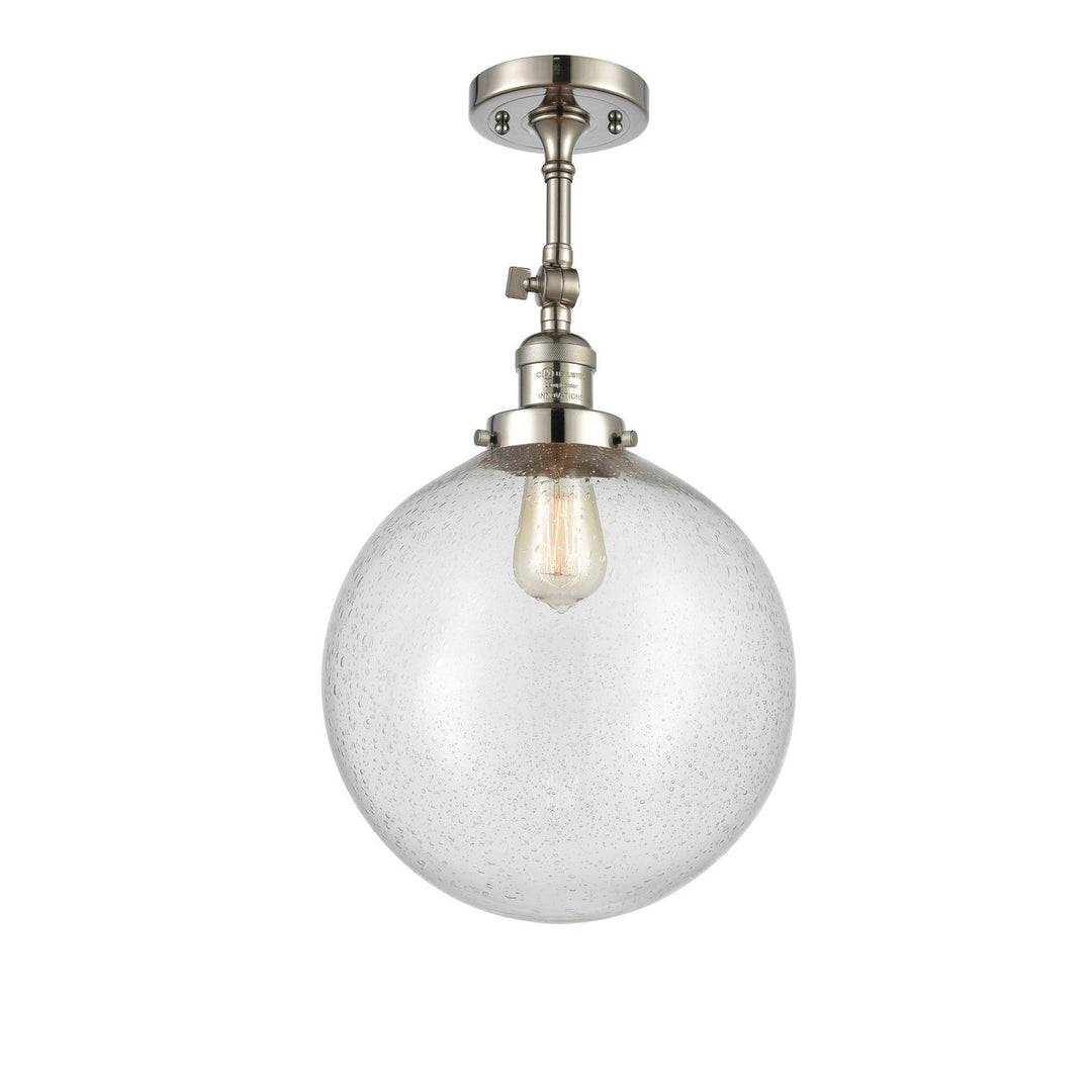 Innovations Franklin Restoration 201F-PN-G204-12 Ceiling Light - Polished Nickel