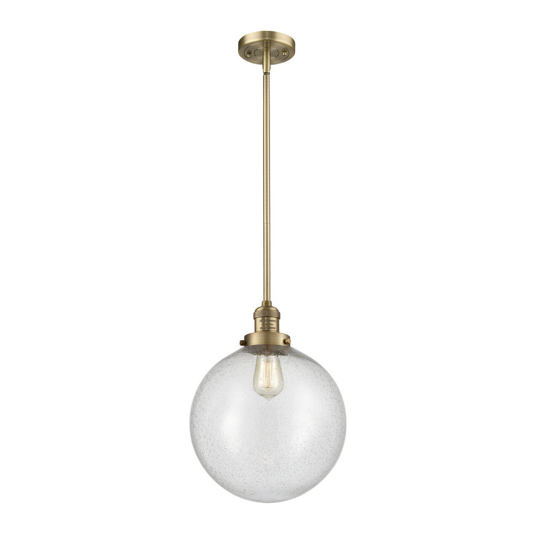 Innovations Franklin Restoration 201S-BB-G204-12 Pendant Light - Brushed Brass