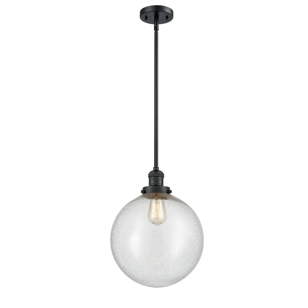 Innovations Franklin Restoration 201S-BK-G204-12 Pendant Light - Matte Black