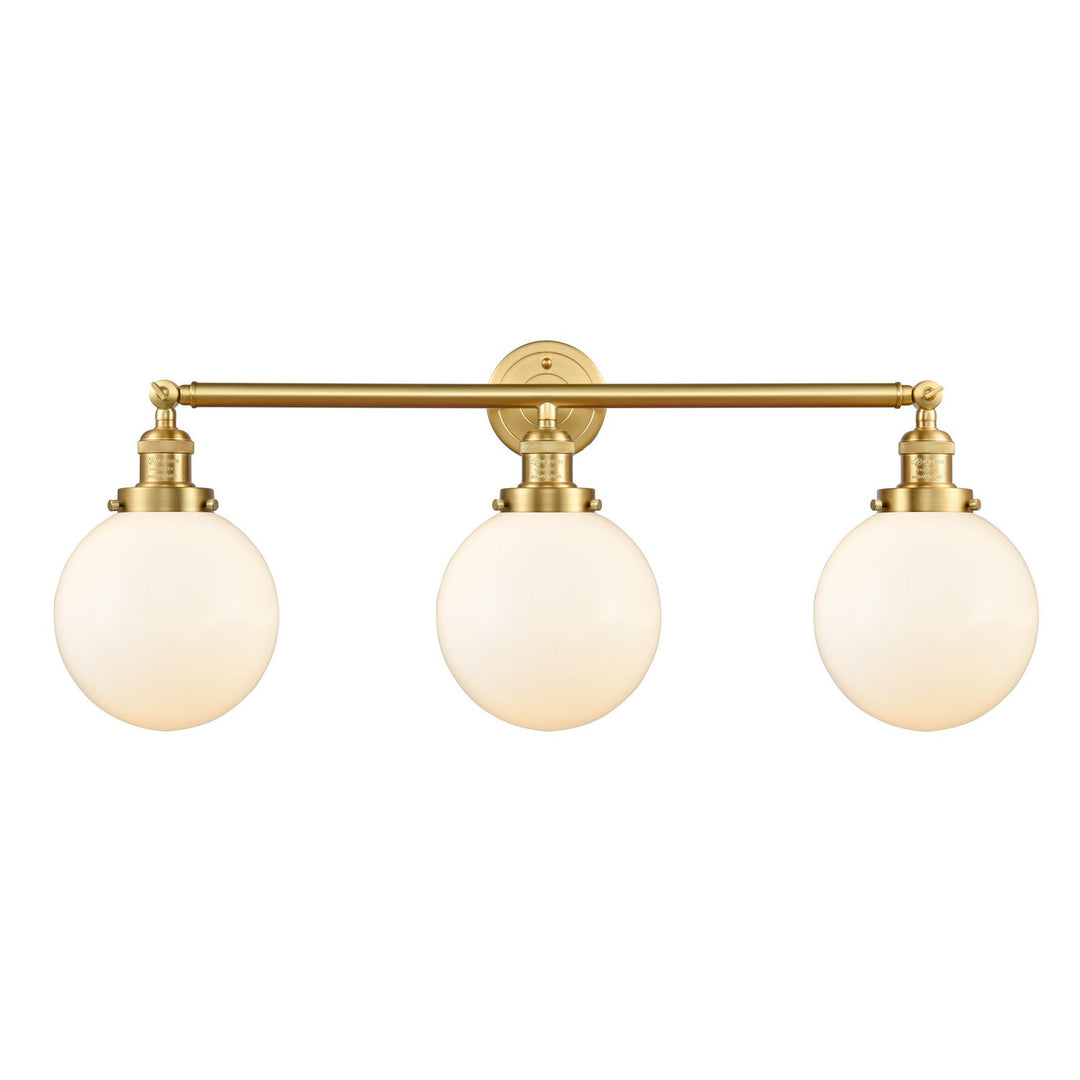 Innovations Franklin Restoration 205-SG-G201-8 Bath Vanity Light 32 in. wide - Satin Gold