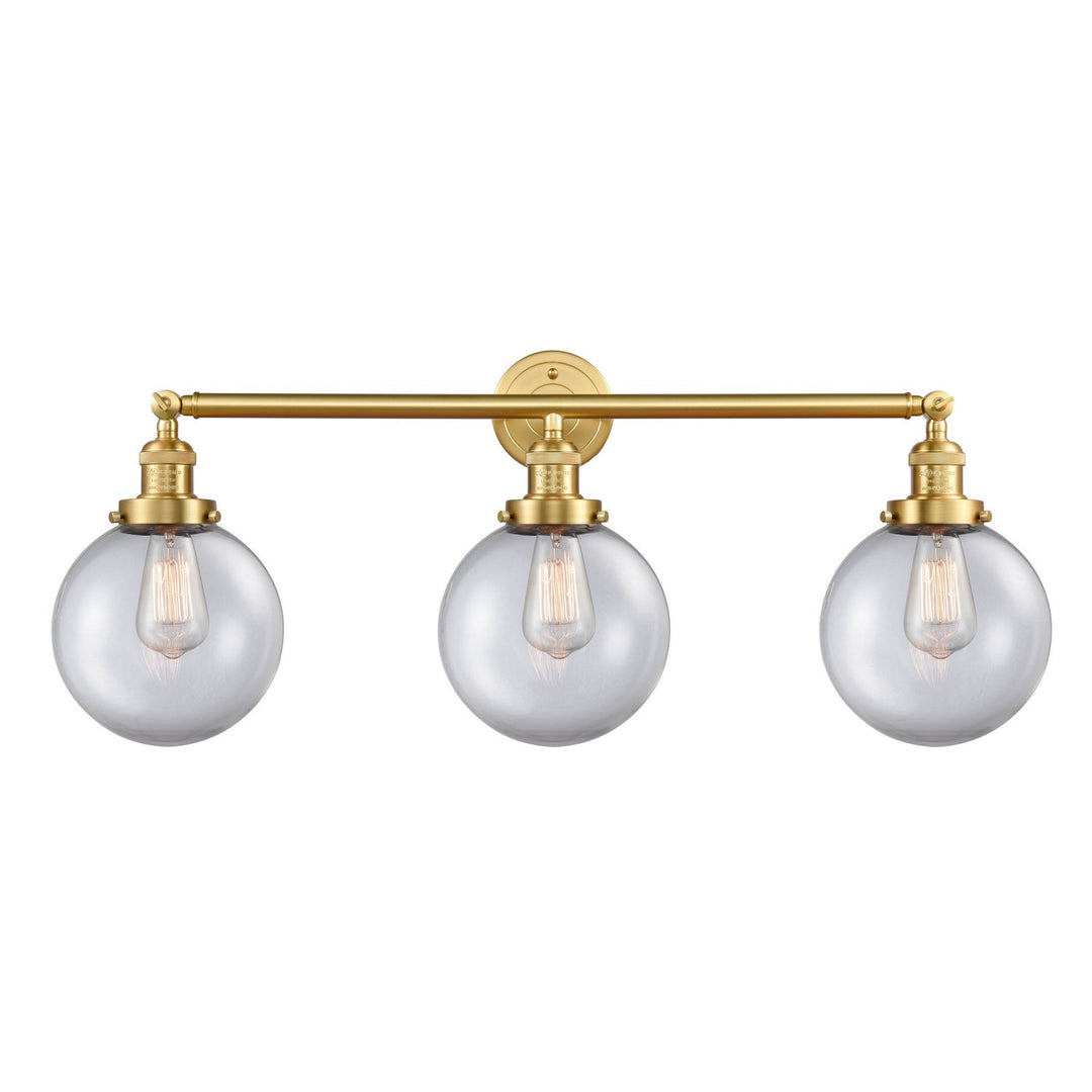 Innovations Franklin Restoration 205-SG-G202-8 Bath Vanity Light 32 in. wide - Satin Gold