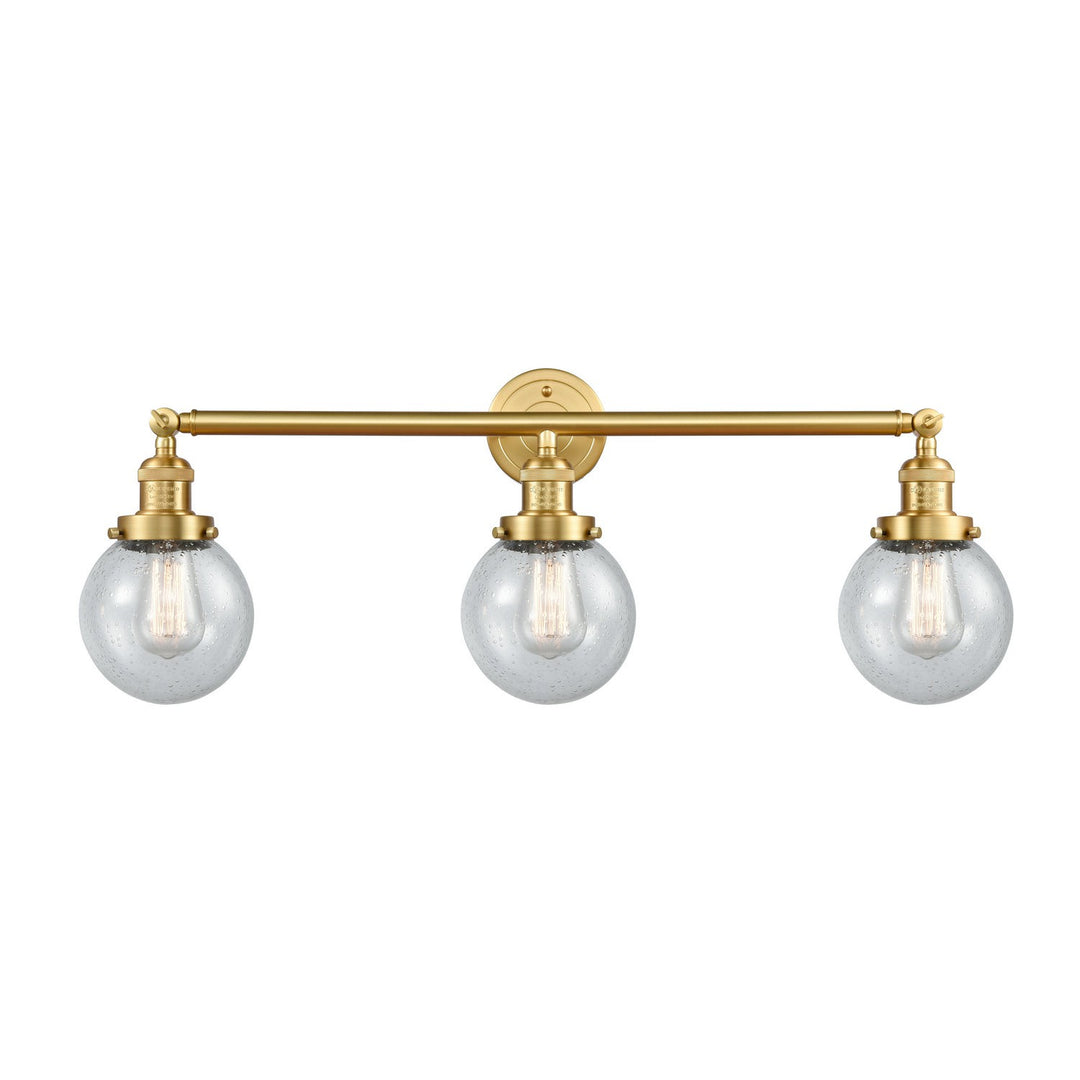 Innovations Franklin Restoration 205-SG-G204-6 Bath Vanity Light 30 in. wide - Satin Gold