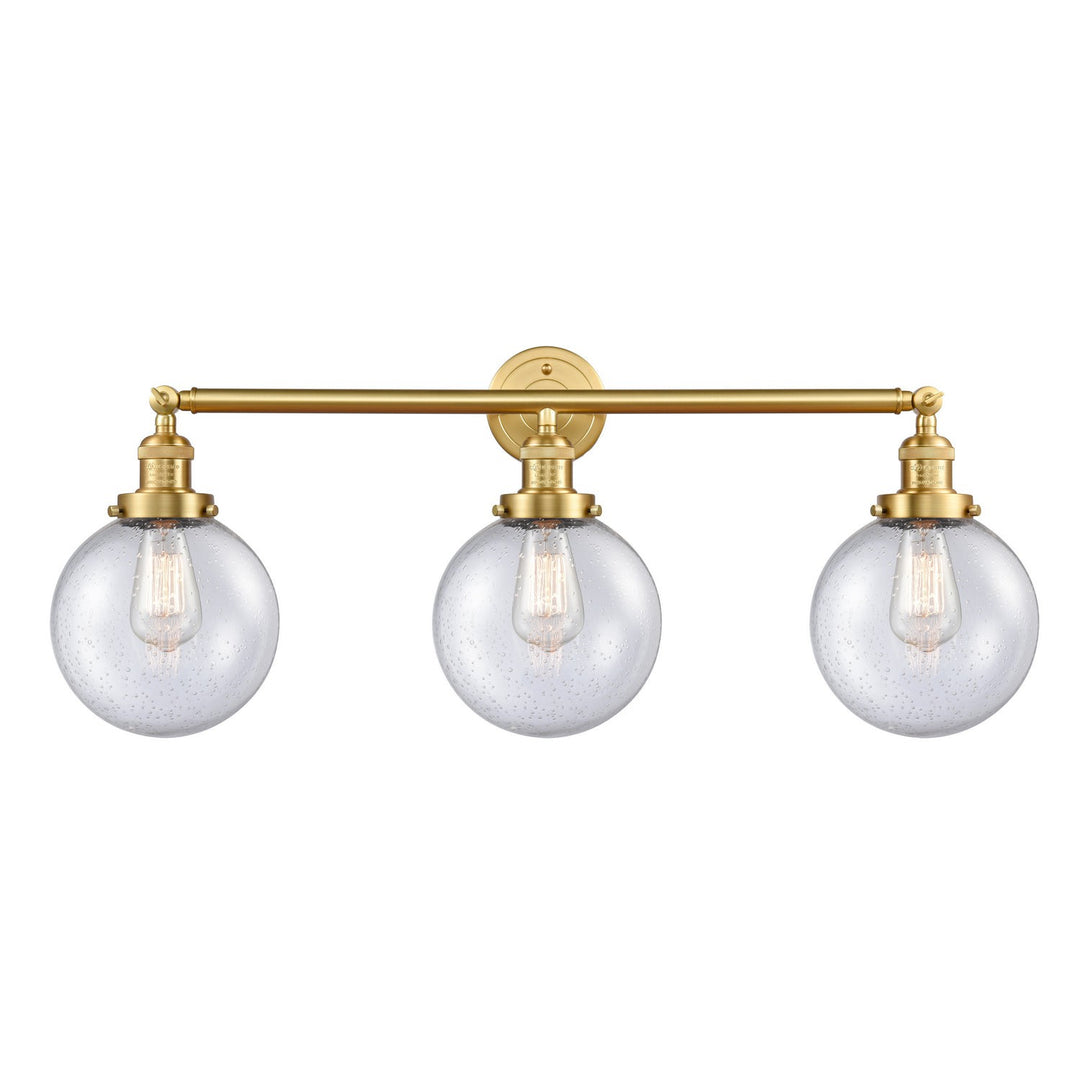 Innovations Franklin Restoration 205-SG-G204-8 Bath Vanity Light 32 in. wide - Satin Gold