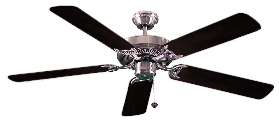 Homenhancements B552 NK5MB Caliber 52"Ceiling Fan Ceiling Fan Pewter, Nickel, Silver