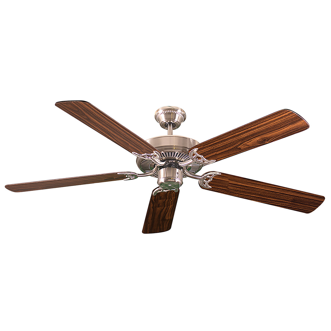 Homenhancements B552 NK5MP/WL Caliber 52"Ceiling Fan Ceiling Fan Pewter, Nickel, Silver