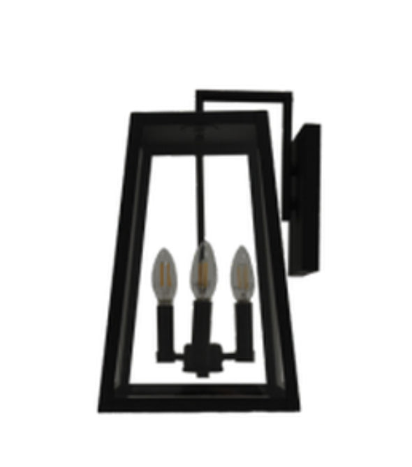 Homenhancements CL-8102-TBK Coach Lights Three Light Coach Light Outdoor Black