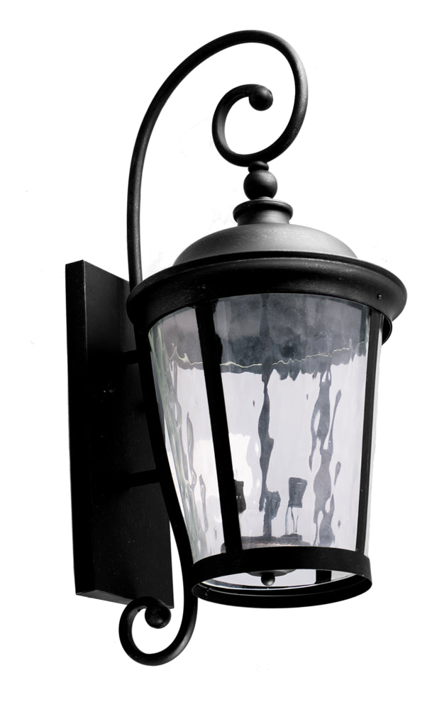 Homenhancements CL-H30-MB Coach Lights Three Light Coach Light Outdoor Black