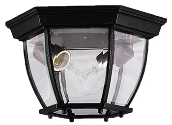 Homenhancements FP-31-MB Entry Two Light Porch Entry Outdoor Black