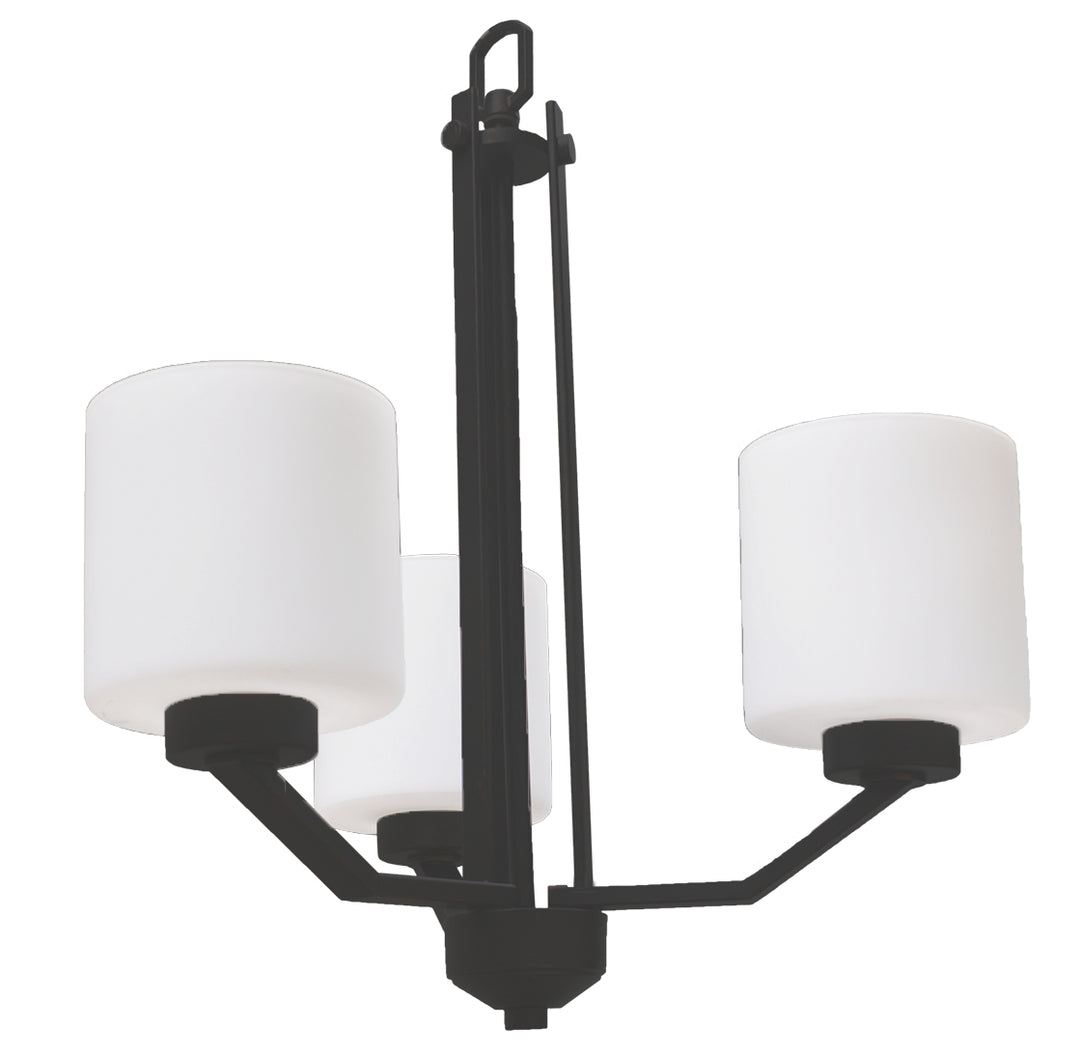 HOMEnhancements Paris PRS-CH3(WH)-MB Chandelier Light - Matte Black