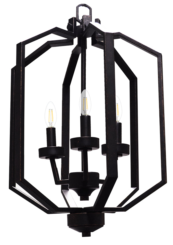 HOMEnhancements Paris PRS-HF3-MB Pendant Light - Matte Black