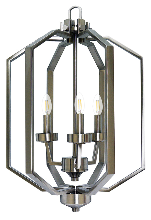 HOMEnhancements Paris PRS-HF3-NK Pendant Light - Brushed Nickel