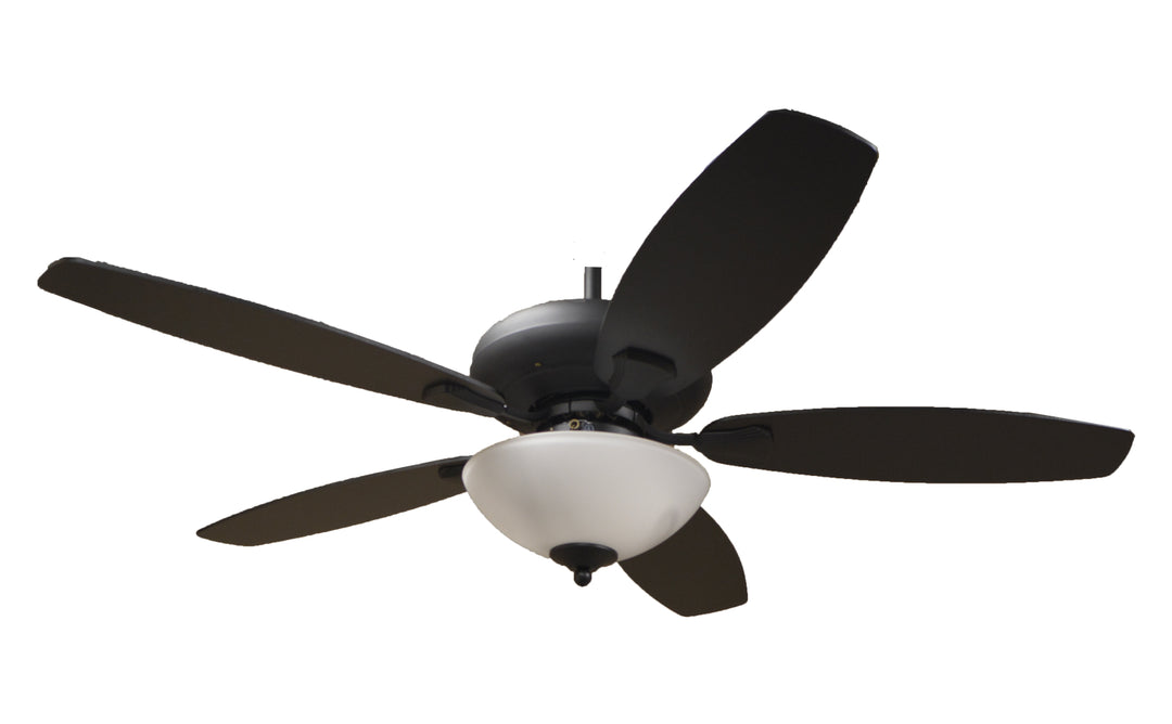 HOMEnhancements Asher U552 MB5MB/WL+G168(2XLED3K) Ceiling Fan 52 - Matte Black, Matte Black/Walnut/