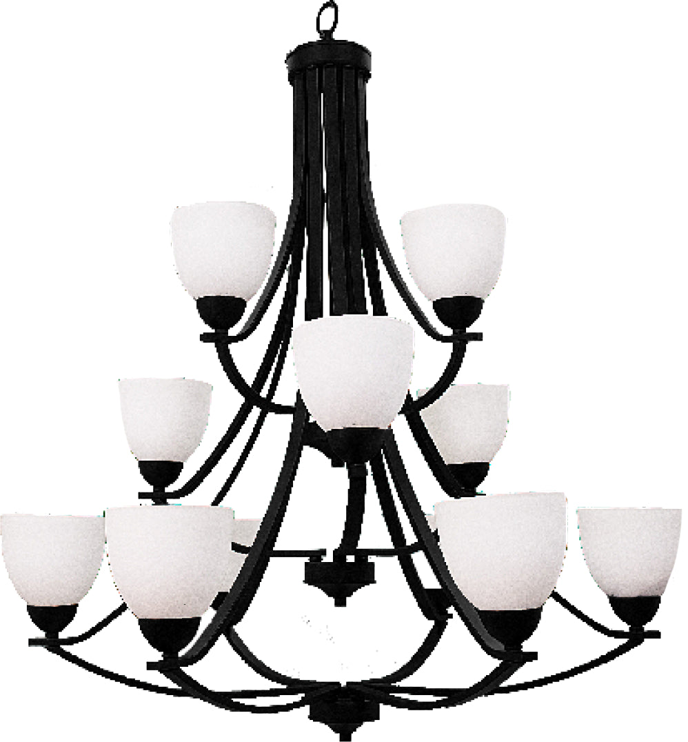 HOMEnhancements Victoria VIC-CH12(WH)-MB Chandelier Light - Matte Black