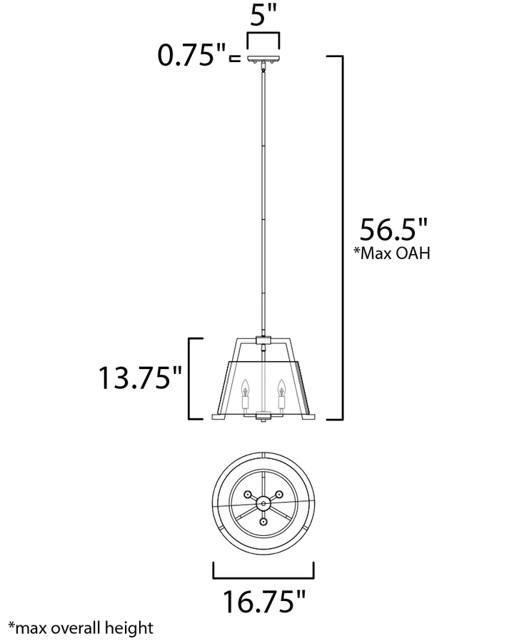 Maxim Orson 10143GYDW Pendant Light - Driftwood