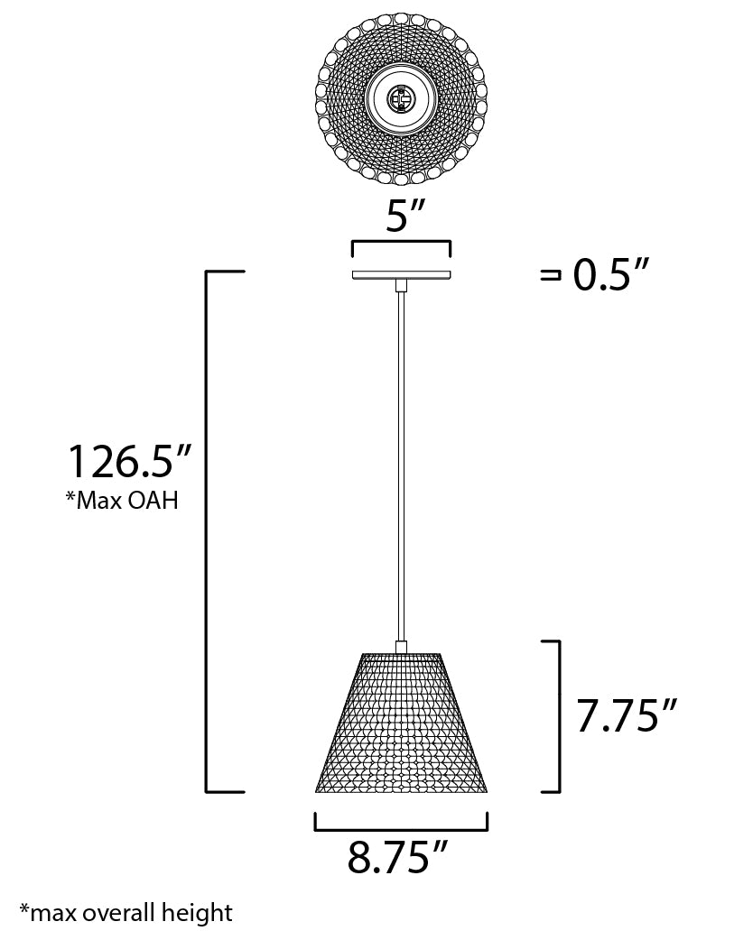 Maxim Woven 10144WT Pendant Light - White