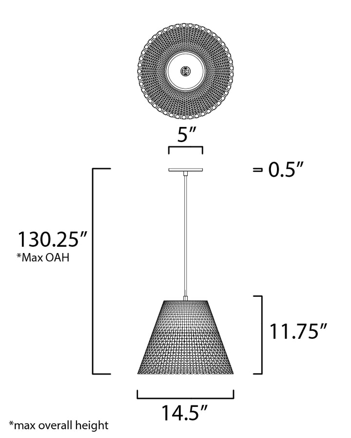 Maxim Woven 10145GYBK Pendant Light - Gray / Black