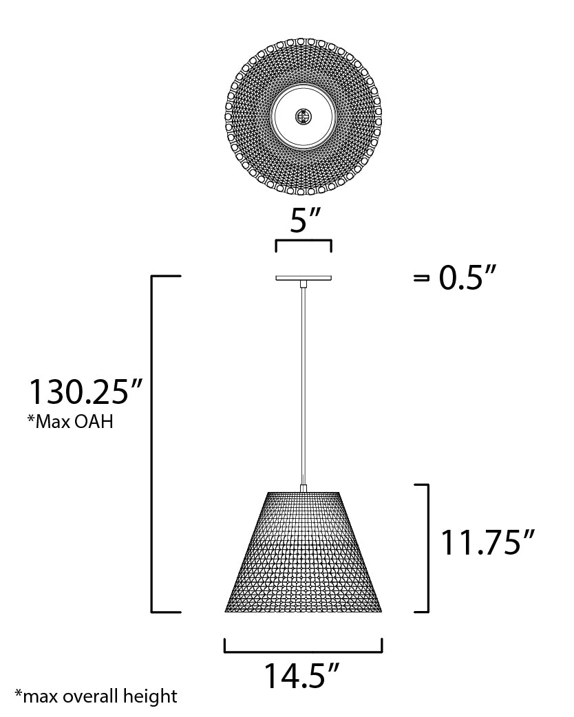 Maxim Woven 10145WT Pendant Light - White