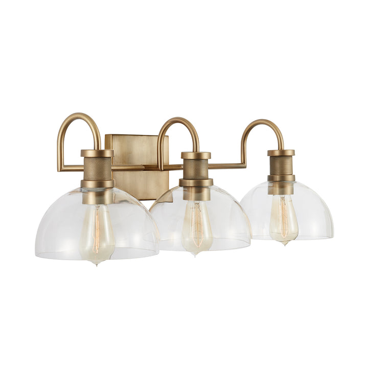 Capital Cassidy 139133AD-497 Bath Vanity Light 27 in. wide - Aged Brass