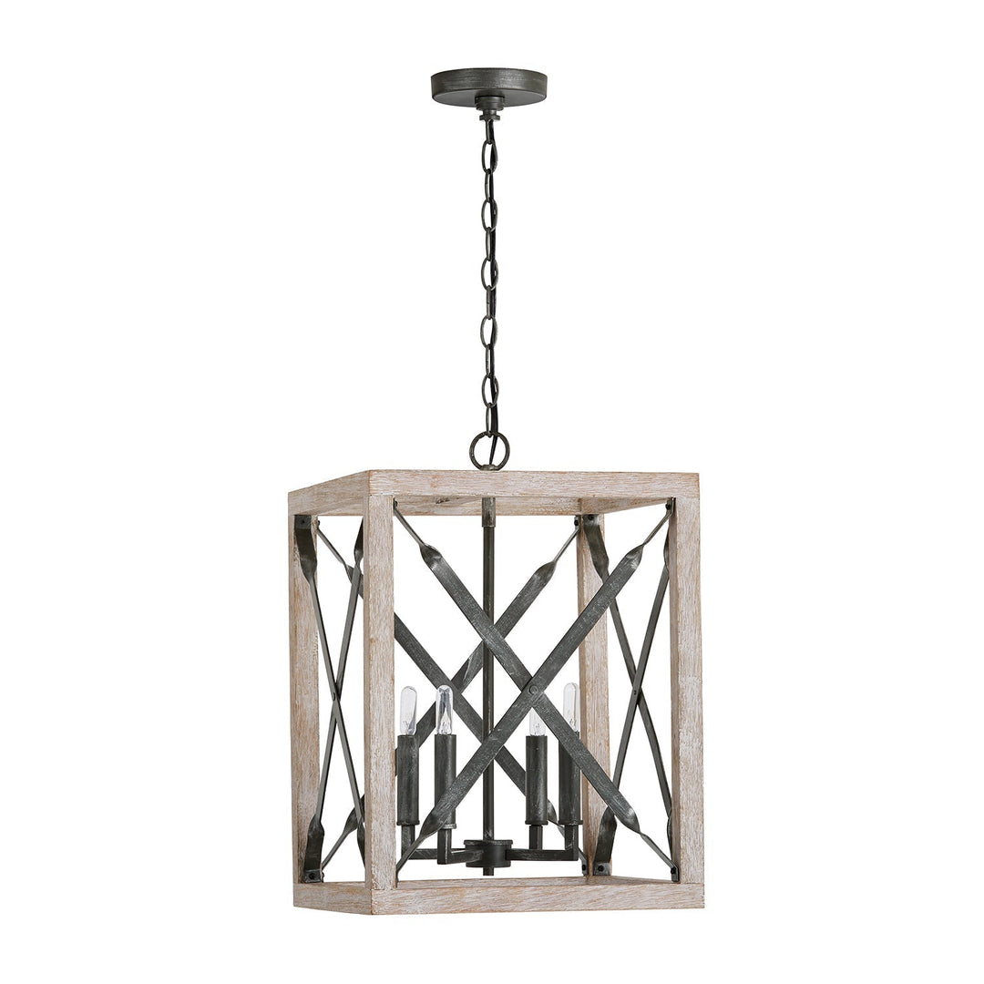 Capital Remi 340441WN Pendant Light - Brushed White Wash and Nordic Iron