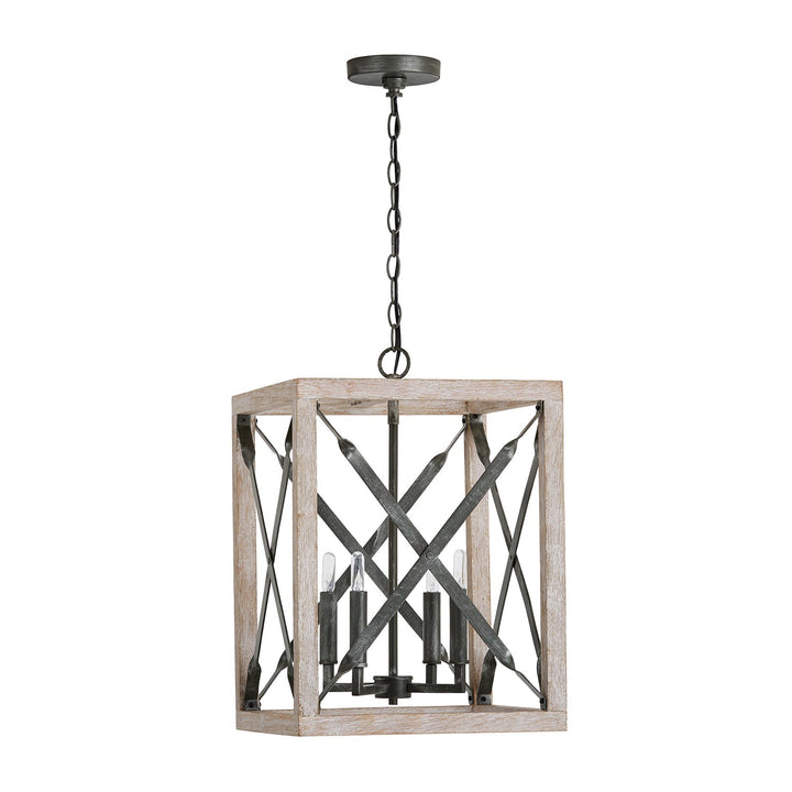 Capital Remi 340441WN Pendant Light - Brushed White Wash and Nordic Iron
