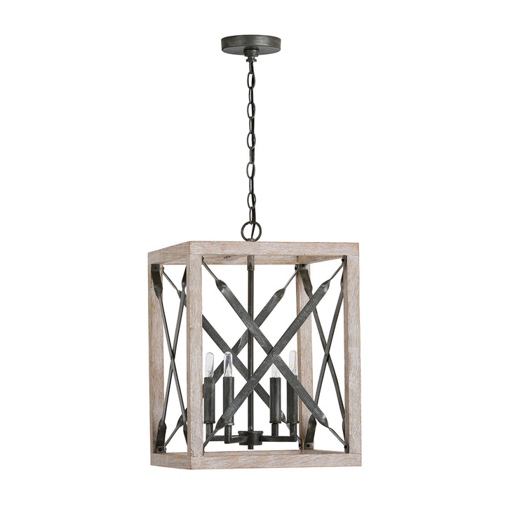 Capital Remi 340441WN Pendant Light - Brushed White Wash and Nordic Iron