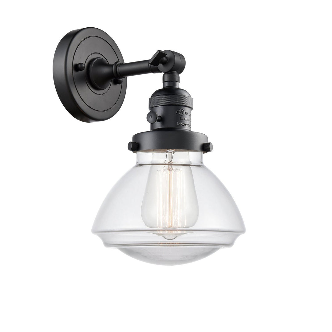 Innovations Franklin Restoration 203SW-BK-G322 Wall Sconce Light - Matte Black