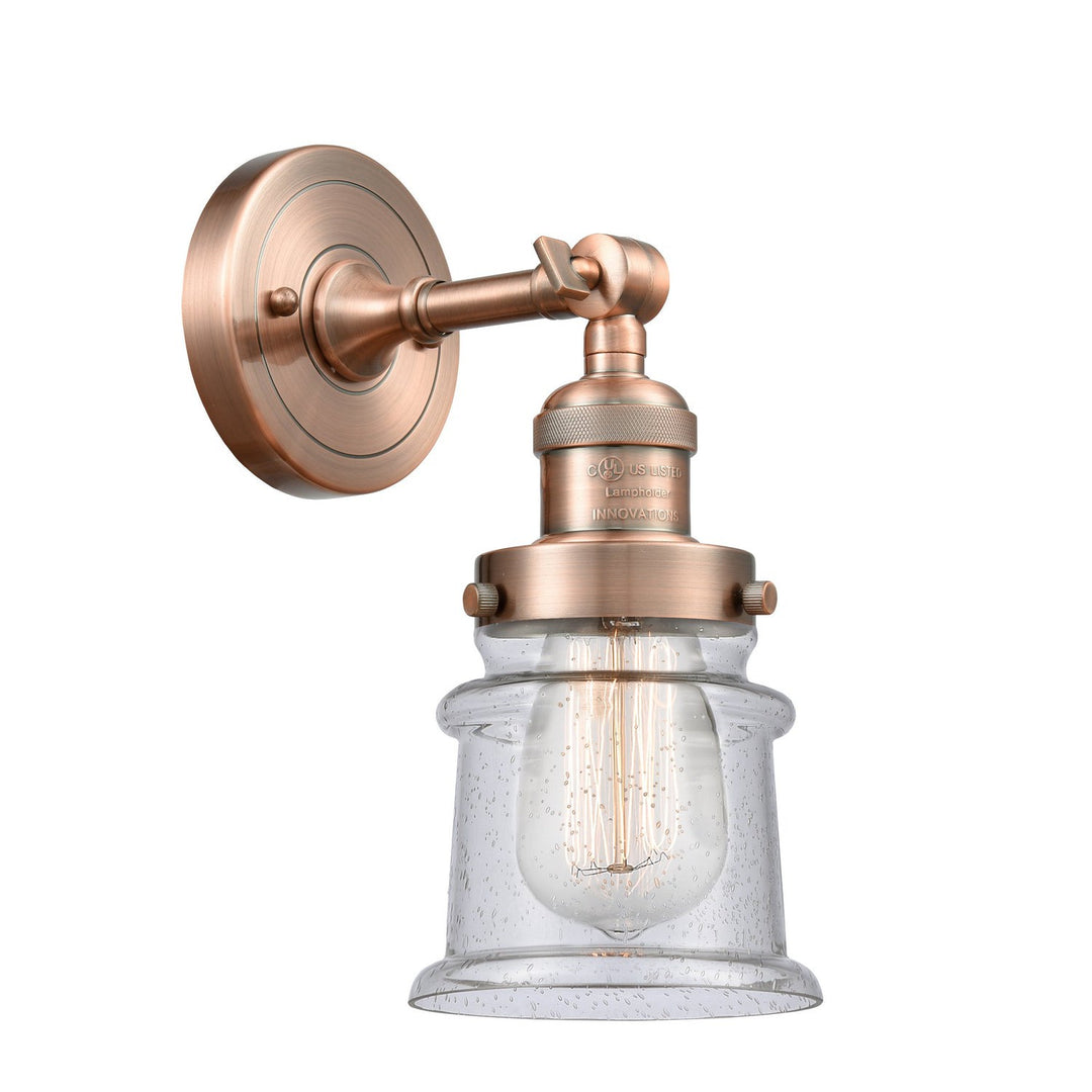 Innovations Franklin Restoration 203-AC-G184S-LED Wall Sconce Light - Antique Copper