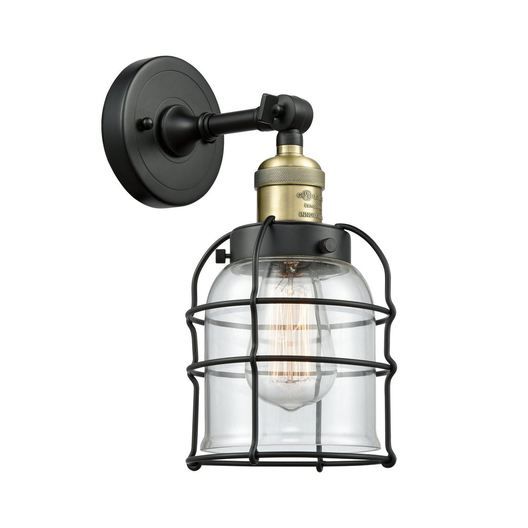 Innovations Franklin Restoration 203-BAB-G52-CE Wall Sconce Light - Black Antique Brass