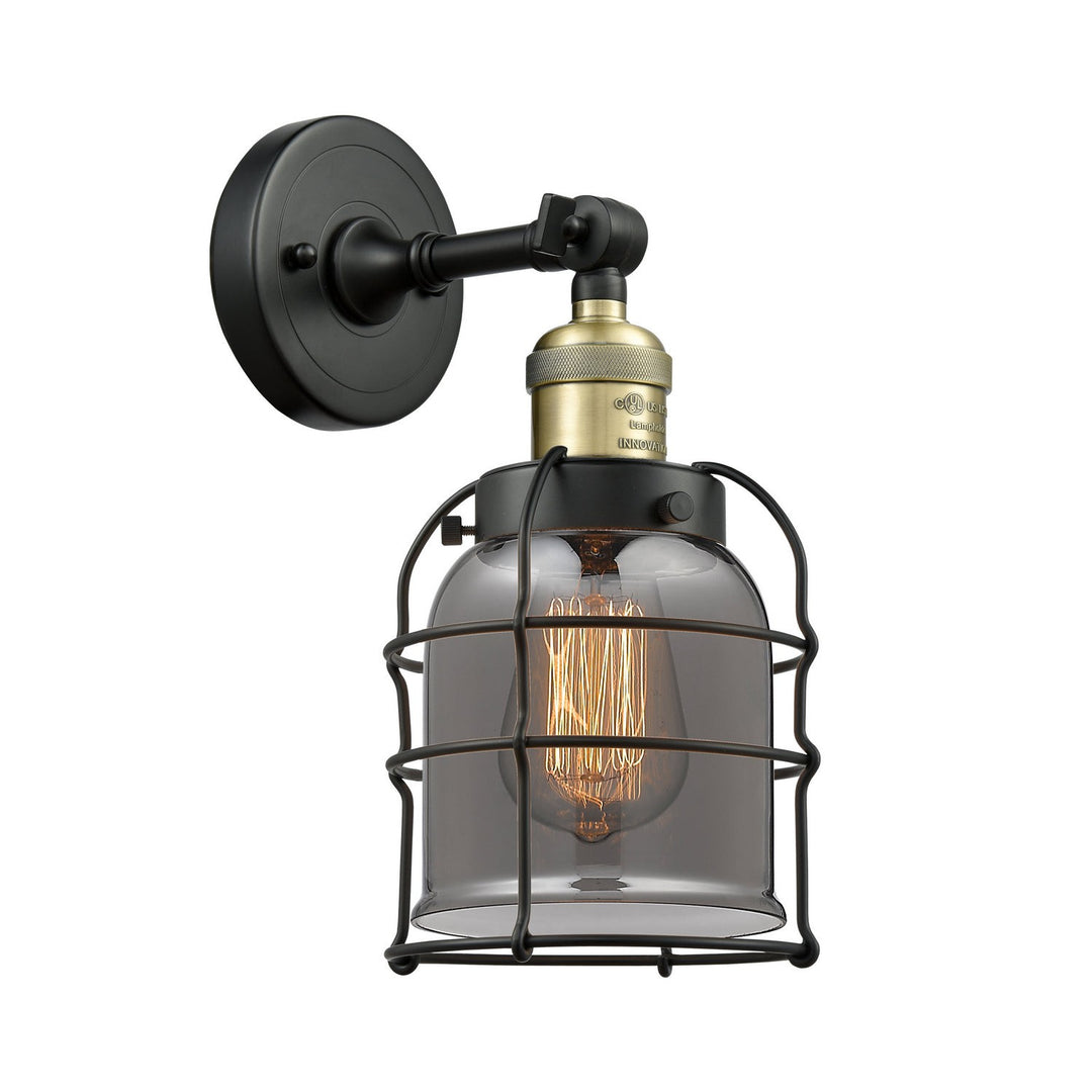 Innovations Franklin Restoration 203-BAB-G53-CE Wall Sconce Light - Black Antique Brass