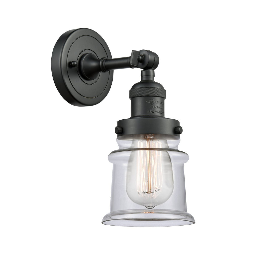 Innovations Franklin Restoration 203-BK-G182S Wall Sconce Light - Matte Black