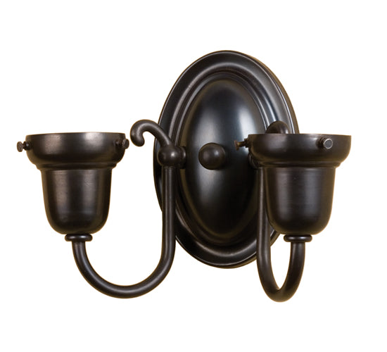 Meyda Tiffany Lighting 101564 Sconce Two Light Wall Sconce Utility Light Bronze / Dark