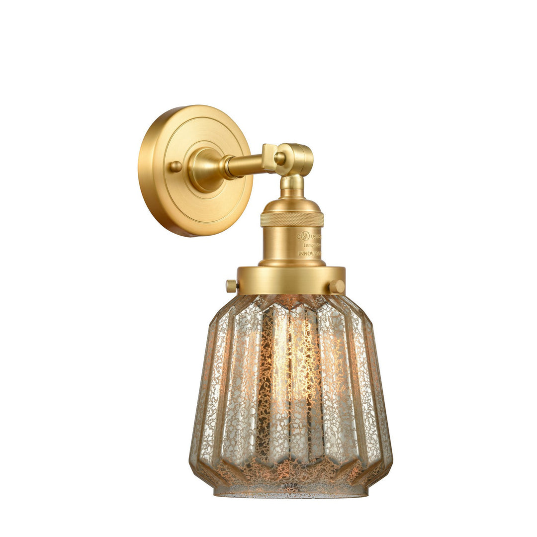 Innovations Franklin Restoration 203-SG-G146 Wall Sconce Light - Satin Gold