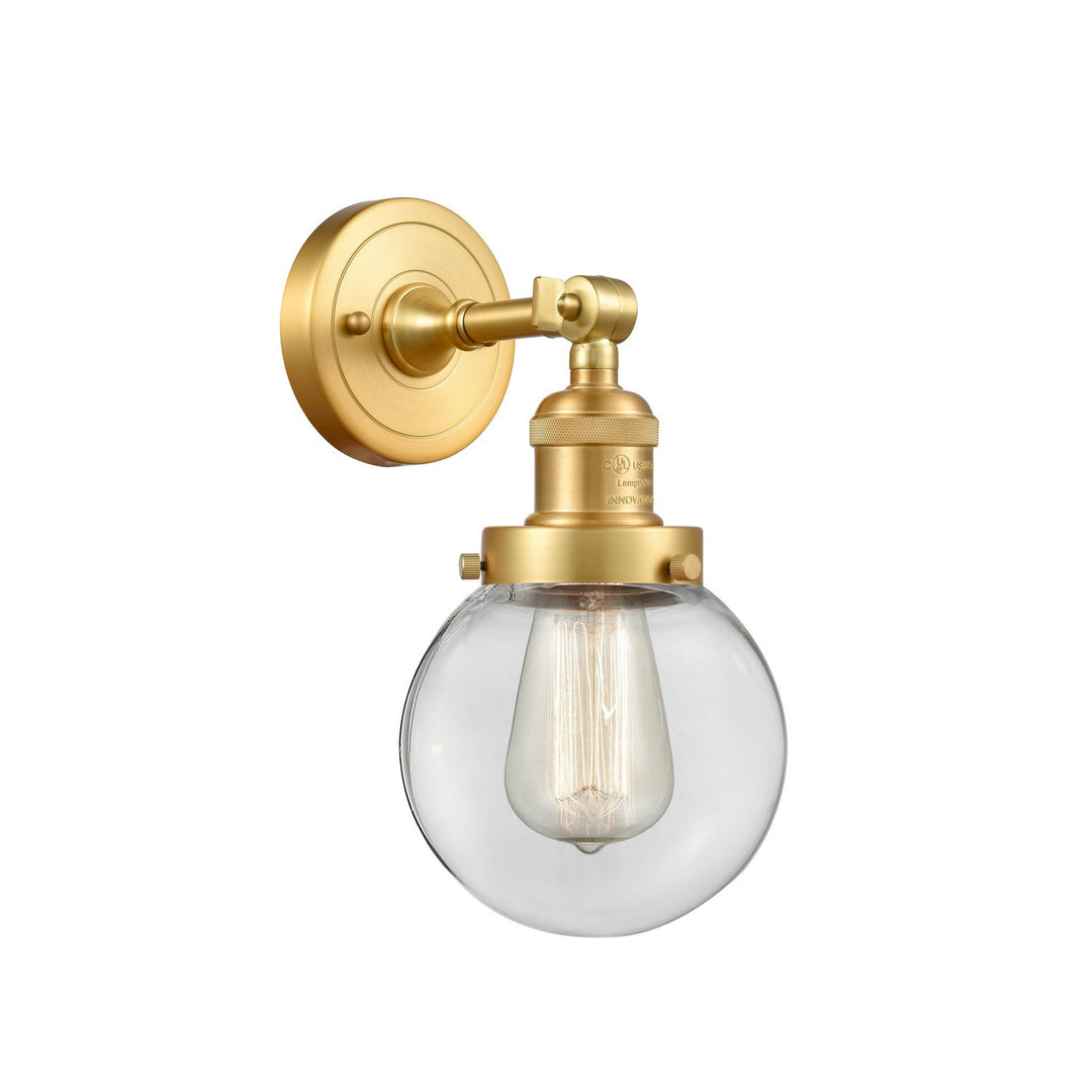 Innovations Franklin Restoration 203-SG-G202-6 Wall Sconce Light - Satin Gold