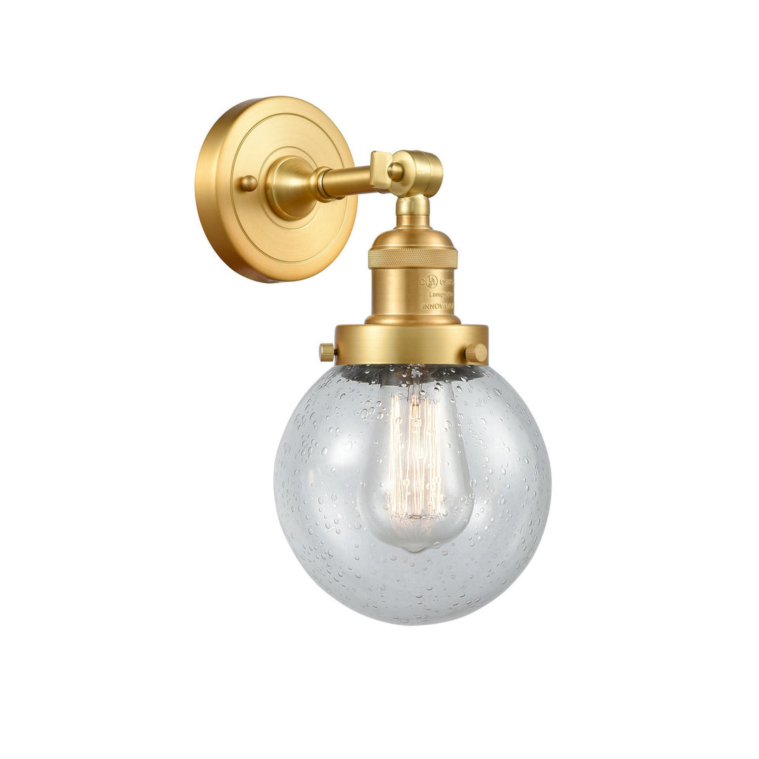 Innovations Franklin Restoration 203-SG-G204-6 Wall Sconce Light - Satin Gold