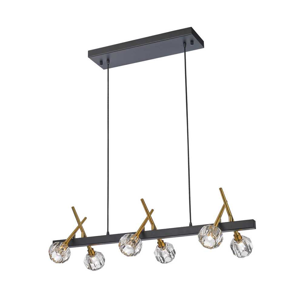 StarFire Sole 1703BB Pendant Light - Antique Brass and Black